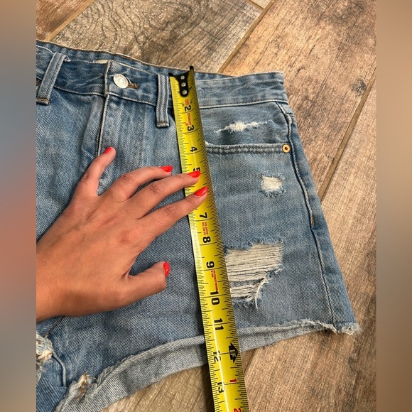 Madewell the relaxed short distressed denim shorts women’s size 26 - Picture 8 of 8